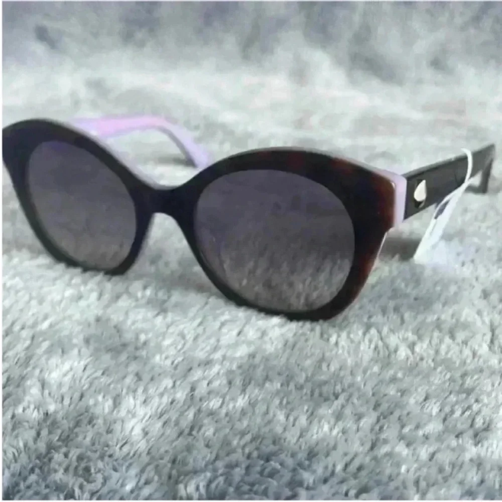 Kate Spade Karleigh 51mm Cat Eye Sunglasses in Havana/Plum NWT